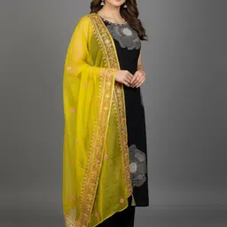 Sangria Women Embroidered Sequinned Dupatta image 3