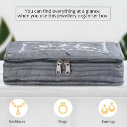 RUBOXA Grey & Yellow 3 Pieces 7-Compartments Jewellery Organiser image 2