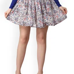 SCORPIUS Women Floral Printed Above Knee Length Flared Skirt-picture-13