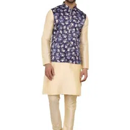 JEXI Men Regular Pure Silk Kurta with Pyjamas-picture-36