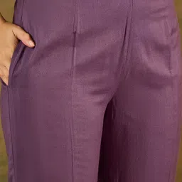 HK colours of fashion Self Design Round Neck Tunic With Trouser image 4