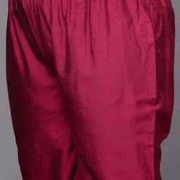 Sztori Plus Size Floral Embroidered Straight Kurta & Trousers With Dupatta image 3