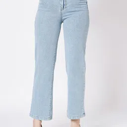 Kraus Jeans Women Wide Leg High-Rise Light Fade Jeans-picture-17