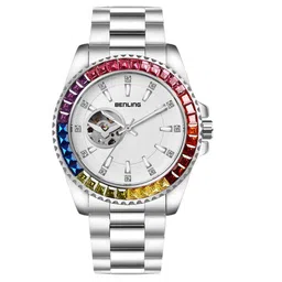 BENLING Men Dial & Stainless Steel Straps Analogue Automatic Watch BL-0007-WYT-SLVR CHN-picture-10