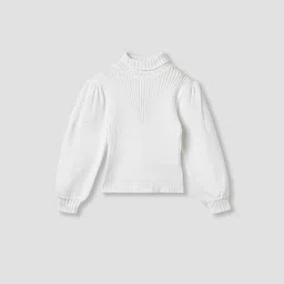 Juniors by Babyshop Girls Solid Self Design Turtle Neck Long Sleeve Pullover-image-50