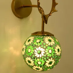 SOMIL Green Glass Cylinder Shaped Wall Lamp-picture-38