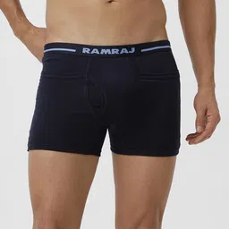 Ramraj Men Pack of 4 Solid Cotton Fine Jersey Plus Size Target Trunks image 4