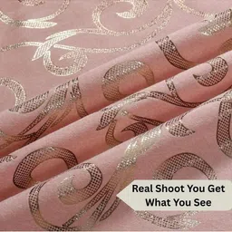 GEET CREATIONS Pink & Gold-Toned Ethnic Motifs Room Darkening Door Curtain image 3