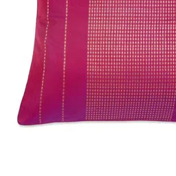 Fabindia Pink & Gold-Toned Geometric Square Cushion Covers image 1