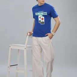 FALTU.CO Men Printed Drop-Shoulder Sleeves Pure Cotton T-shirt image 3