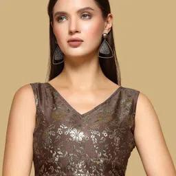 Oomph! Women Woven Design Saree Blouse-image-44