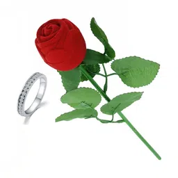 SILVOSWAN Cubic Zirconia Stone Studded Adjustable Finger Rings-picture-16