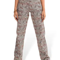 DAYER Women Printed Comfort Straight Fit High-Rise Jeans-image-11