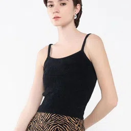 SHOWOFF Fringed Crop Top image 2