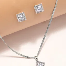 OOMPH Women Cubic Zirconia-Studded Jewellery Set-picture-41