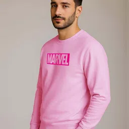 Organic Chics Men Round Neck Printed Pullover Sweatshirt image 5