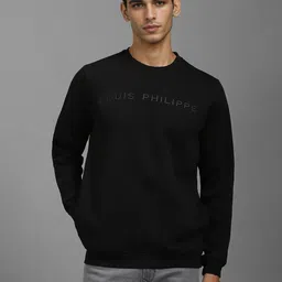 Louis Philippe Men Brand Logo Printed Cotton Sweatshirt-picture-30