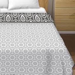 Doristyle Silver 500 GSM Checked Microfiber Single Bed Comforter image 3