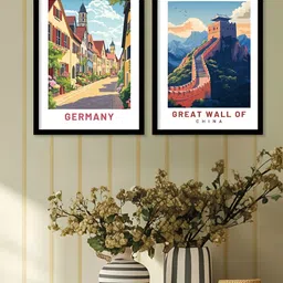 Kotart Black & Blue 2 Piece Wood Other Wall Paintings-picture-11