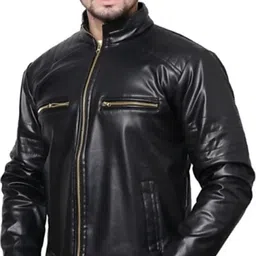 sg drakon Men Solid Leather Jacket image 3