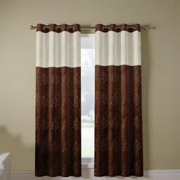 213 cm (7 ft) Door Velvet Blackout Curtain (Pack Of 2)-image-31
