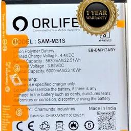 orlife Mobile Battery For model Galaxy M31 / M31s / SM-M317F / SM-M317F/DS / SM-M315F, 1 Year Warranty-picture-46