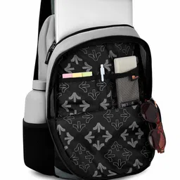 Nasher Miles Coding Laptop Backpack 31 Liters Polyester with Raincover (Grey Black) image 3