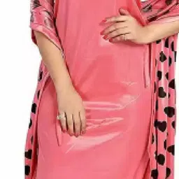 UWNAQA Women Conversational Printed Maxi Nightdress image 3