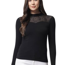 Popwings Women Self Design High Neck Regular Sleeves Top-picture-47