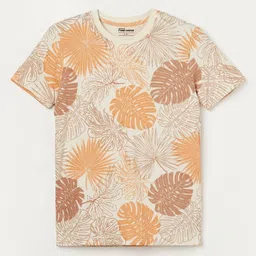 Fame Forever by Lifestyle Boys Floral Printed Round Neck Short Sleeves Cotton T-shirt-picture-19