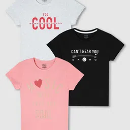 max Girls Typography 3 Printed T-shirt-picture-34