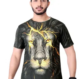 CHANDRASTYLE Animal Graphic Printed Round Neck Regular Fit T-Shirt-picture-19