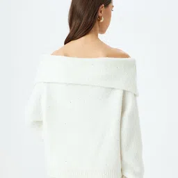 Koton Women Off-Shoulder Pullover Sweater image 4