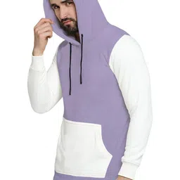 BEYOU FASHION Men Colourblocked Hooded Sweatshirt image 2
