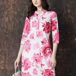 Melange by Lifestyle Women Floral Printed Flared Sleeves Kurta-picture-22