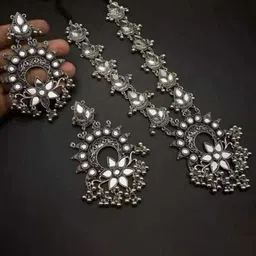 SZN Beaded Oxidized Jewellery Set image 1