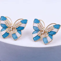 Estailo fashion Artificial Beaded Quirky Studs image 2