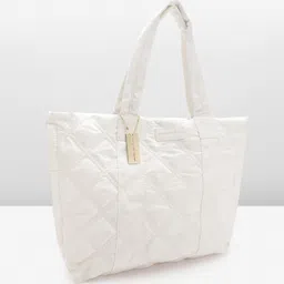 French Connection Oversized Structured Shoulder Bag with Quilted Detail image 2