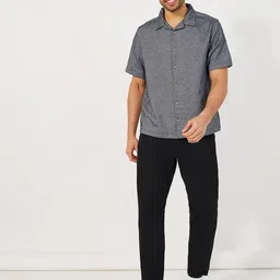 Styli Relaxed Fit Geometric Self Design Resort Collar Casual Shirt image 4