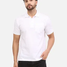 ALARM Men Solid Polo Collar Cotton T-shirt-picture-22