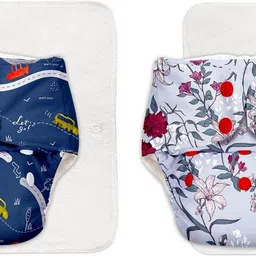 superbottoms Pack of 2 BASIC Reusable Cloth Diapers | Adjustable, Washable |3M-3Y-picture-33