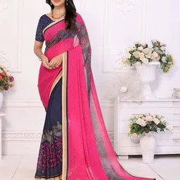 Moda Rapido Floral Printed Saree With Blouse Piece-picture-26