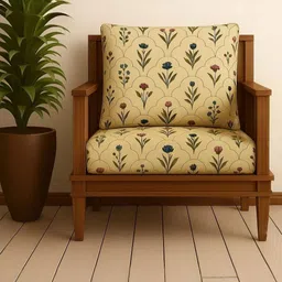 STITCHNEST Yellow Printed 2 Piece Printed Lycra Sofa Cover-image-82