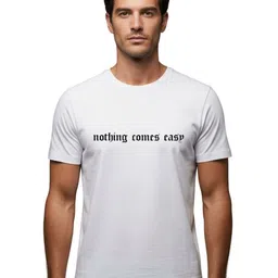 PULP Unisex Nothing Comes Easy Typography Printed Pure Cotton T-shirt image 5