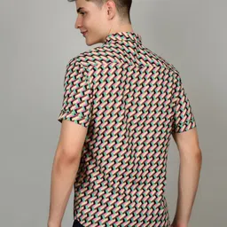 Heed Attentive Men Relaxed Fit Abstract Printed Spread Collar Cotton Casual Shirt image 5