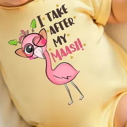 YK Infants I Take After My Maasi! Printed Cotton Bodysuit-image-54
