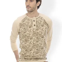 Basics Men Beige Printed Sweater-picture-25