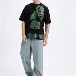 Disney by Glitchez Mickey's Magic Printed Oversized T-shirt image 3