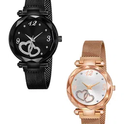 Miss Perfect Women Pack of 2 Embellished Bracelet Style Straps Analogue Watch Cvv241-picture-28