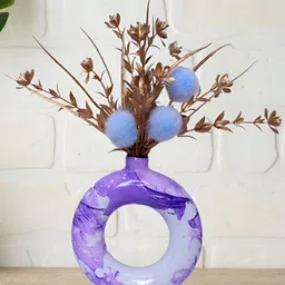 Aura Purple & White Donut Pot Showpiece-picture-12